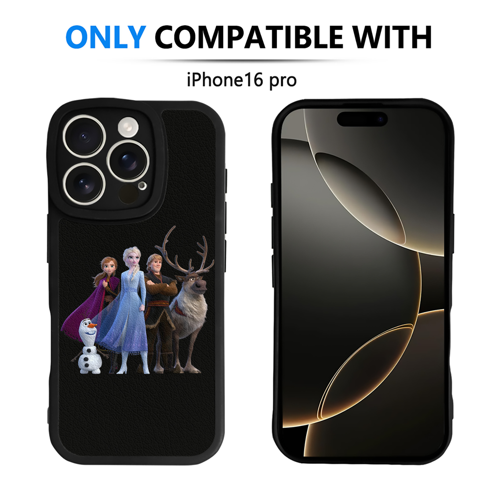 （画像用） アナと雪の女王 アンナ エルサ Frozen Anna Elsa 【iPhone 16シリーズ対応】シリコンスマホケース（レザー調） 材質：シリコン